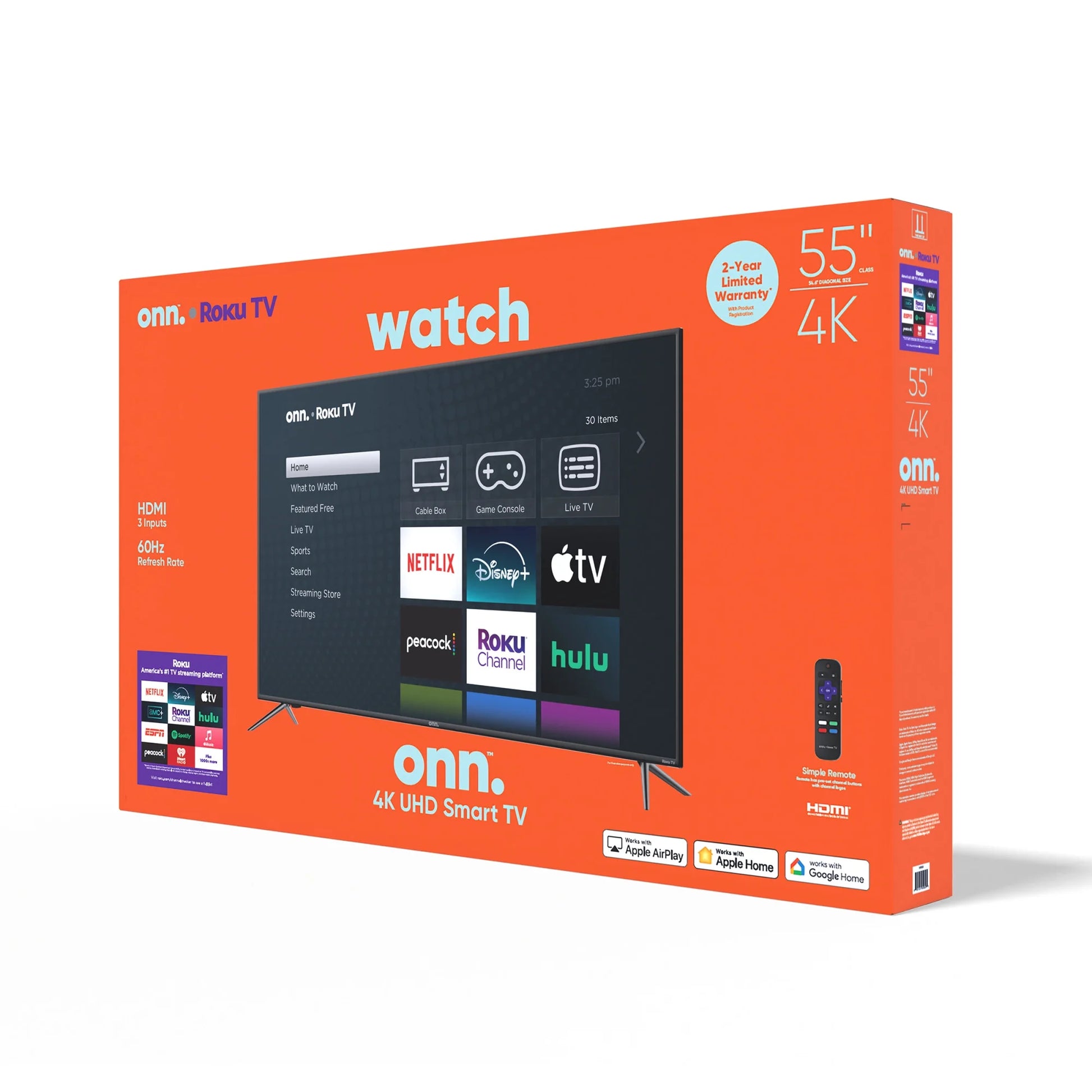 55 inch LED TV Class 4K UHD (2160P) Roku Smart Television HDR (100012586) - Puck's