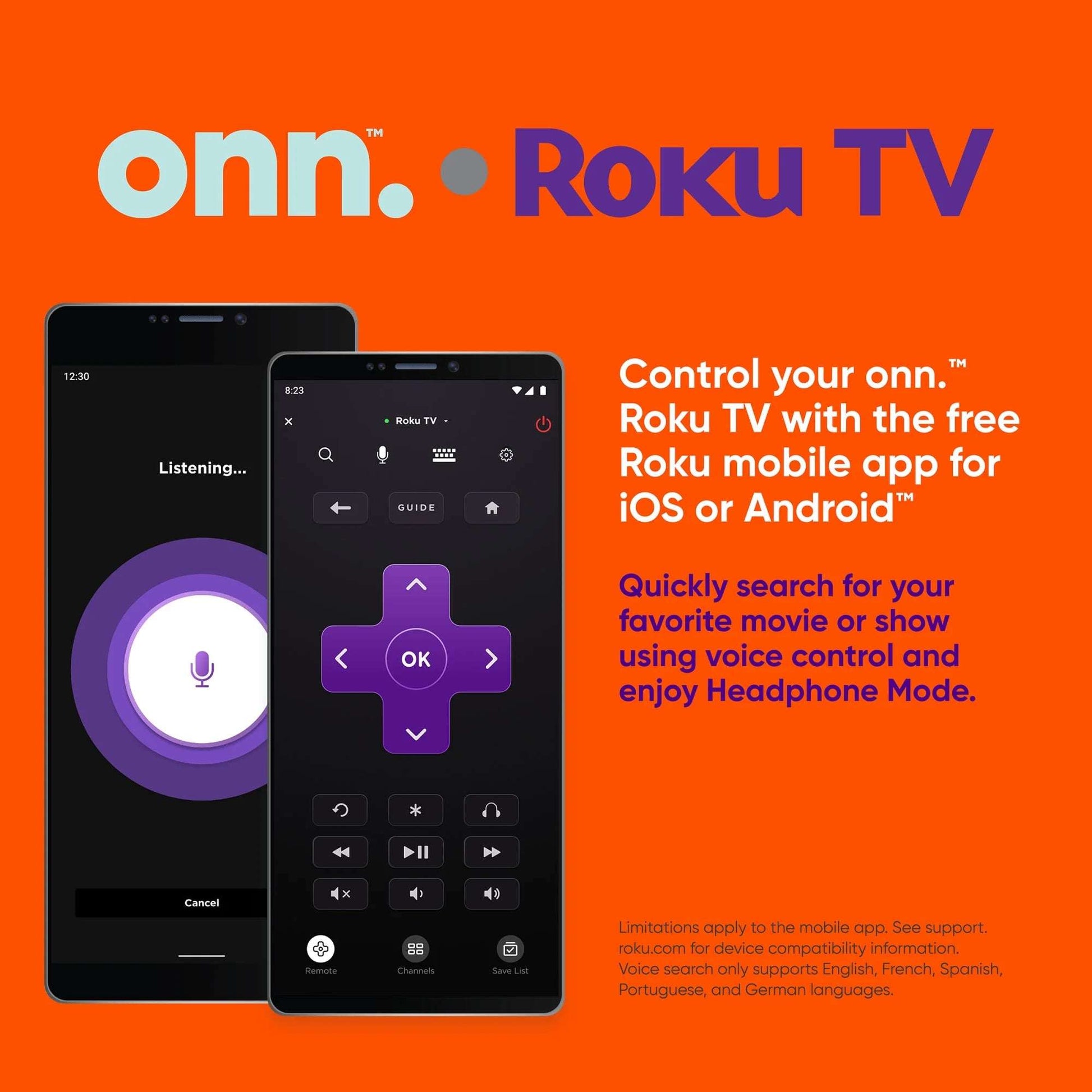 75” Class 4K UHD (2160P) LED Roku Smart Television (100044717) - Puck's