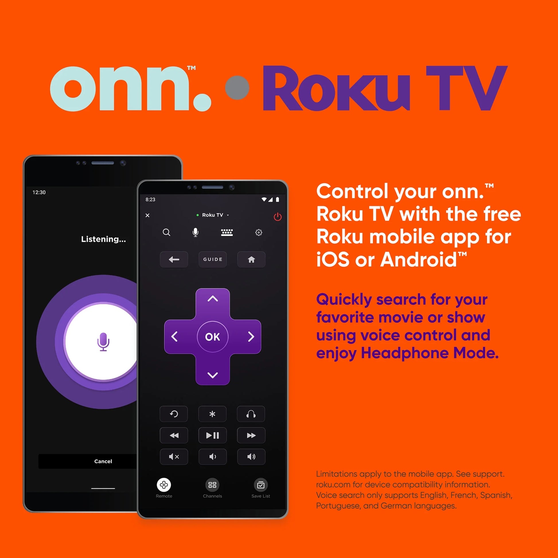 . 50” Class 4K UHD (2160P) LED Roku Smart Television HDR (100012585) - Puck's