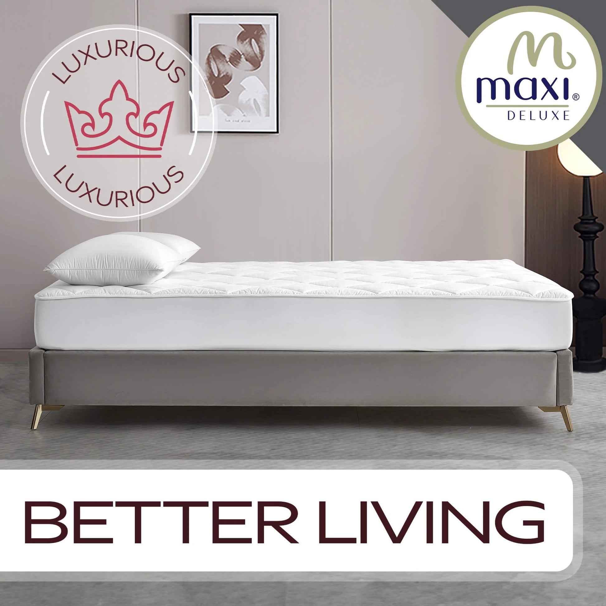 Twin XL Size Mattress Pad - Luxurious Cotton Sateen Mattress Protector - Soft, Comfortable, and Breatheable Mattress Cover - Mattress Pad Protects Mattress from Dust, Dirt, Spills, and Stains.