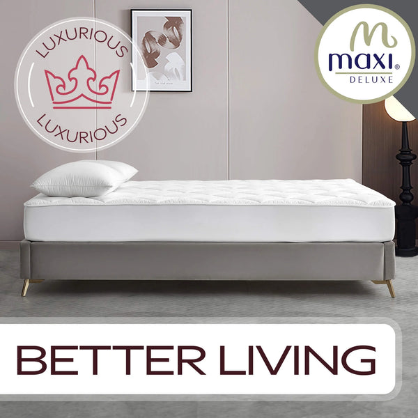 Twin XL Size Mattress Pad - Luxurious Cotton Sateen Mattress Protector - Soft, Comfortable, and Breatheable Mattress Cover - Mattress Pad Protects Mattress from Dust, Dirt, Spills, and Stains.