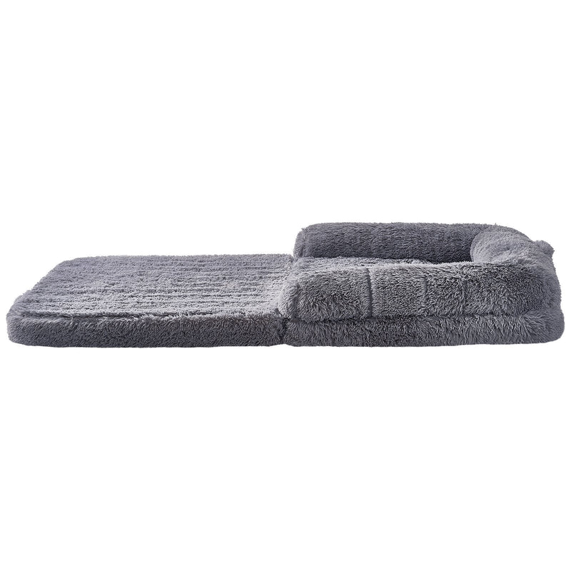 VEVOR Human Dog Bed 72 X48X10In Large Human Size Dog Bed Washable PV Velvet - Puck's
