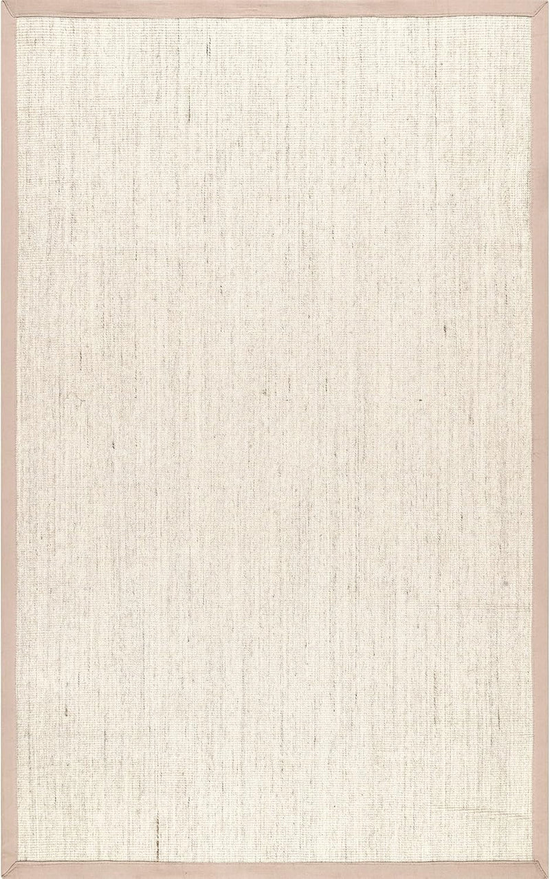 Bordered Maryjo Sisal Accent Rug, 3X5, Beige - Puck's