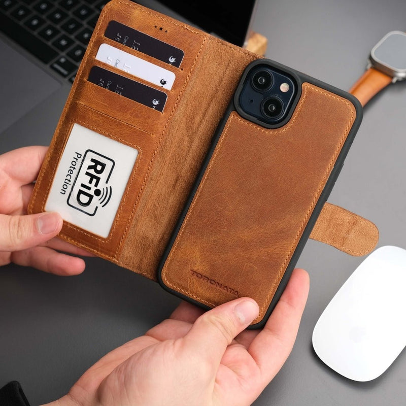 Casper iPhone 16 Wallet Case Leather MagSafe - Puck's