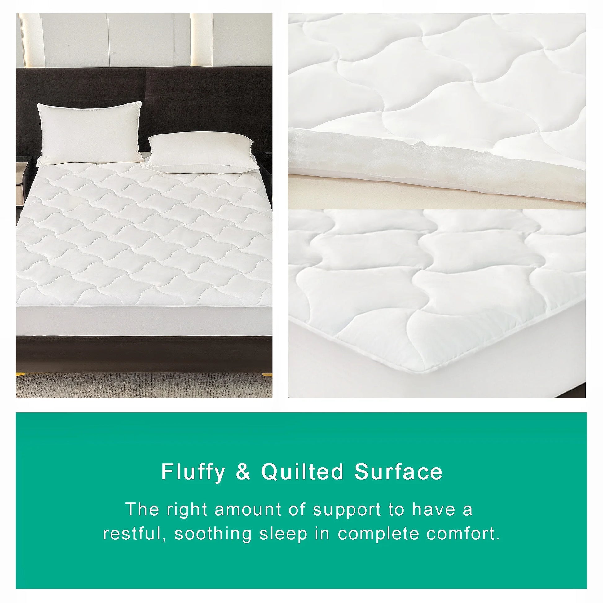 Extra Thick Waterproof Mattress Pad, King 76 in X 80 In