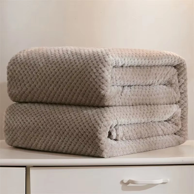 Fluffy Coral Velvet Blanket Flannel Plush Comfortable Thickened and Warm Soft Sofa Throw Blanket for Air-Conditioned Room Luxury - Puck's