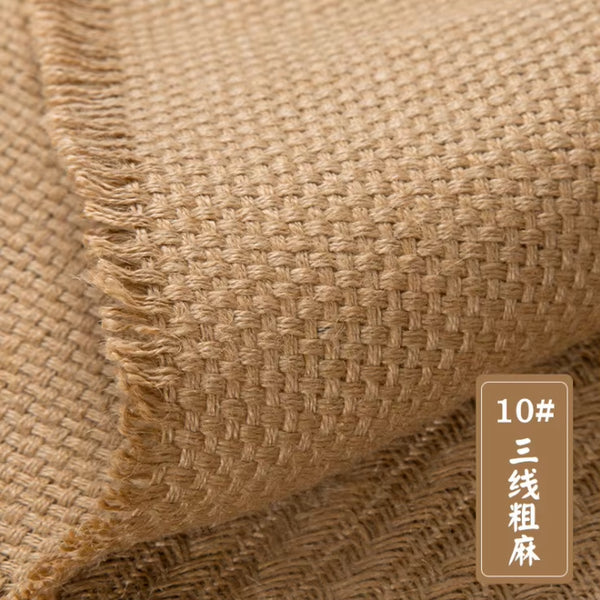 100X150Cm Natural Jute Burlap Fabric for Place Mats Bags Tablecloth Background Decoration Mesh Linen Textile Cloth - Puck's