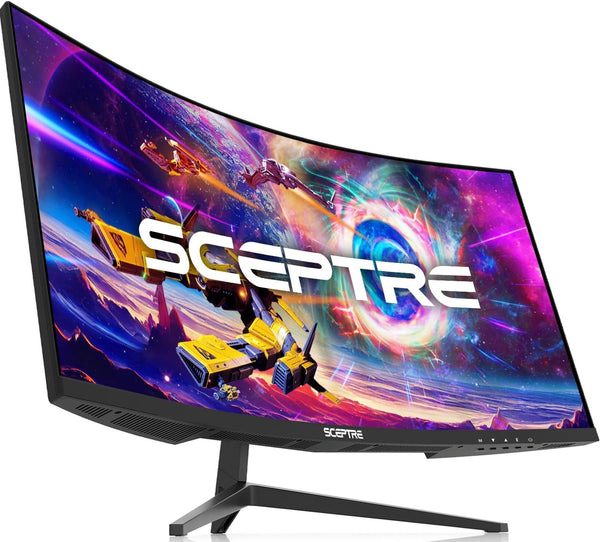 30-Inch Curved Gaming Monitor 21:9 2560X1080 Ultra Wide/ Slim HDMI Displayport up to 200Hz Build-In Speakers, Metal Black (C305B-200UN1) - Puck's