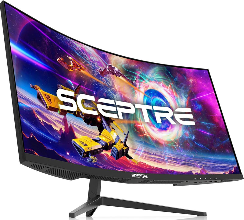30-Inch Curved Gaming Monitor 21:9 2560X1080 Ultra Wide/ Slim HDMI Displayport up to 200Hz Build-In Speakers, Metal Black (C305B-200UN1) - Puck's