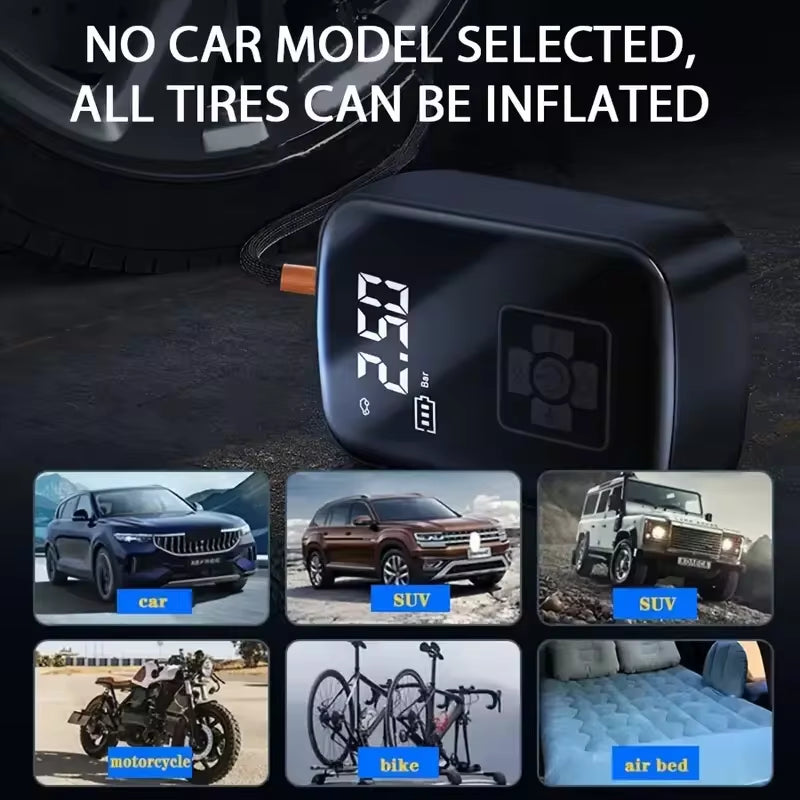 1Pc Wireless Car Air Compressor Air Pump Electric Tire Inflator Pump for Motorcycle Bicycle Boat AUTO Tyre Balls Inflatable - Puck's
