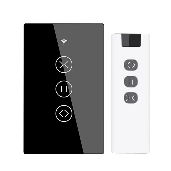 Wifi RF433 Smart Touch Curtain Roller Blinds Motor Switch Tuya Smart Life App Remote Control Work with Alexa Google Home US - Puck's