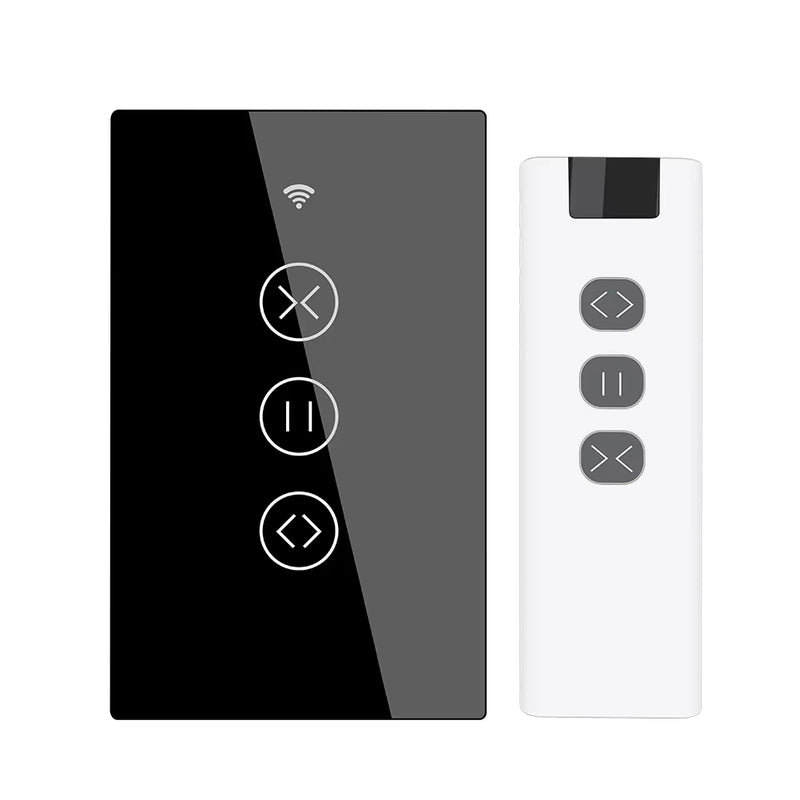Wifi RF433 Smart Touch Curtain Roller Blinds Motor Switch Tuya Smart Life App Remote Control Work with Alexa Google Home US - Puck's