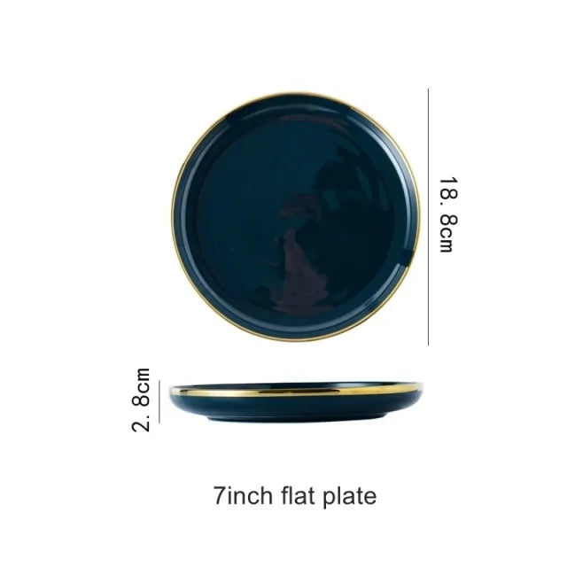 Blue Porcelain Dinner Plates - Puck's