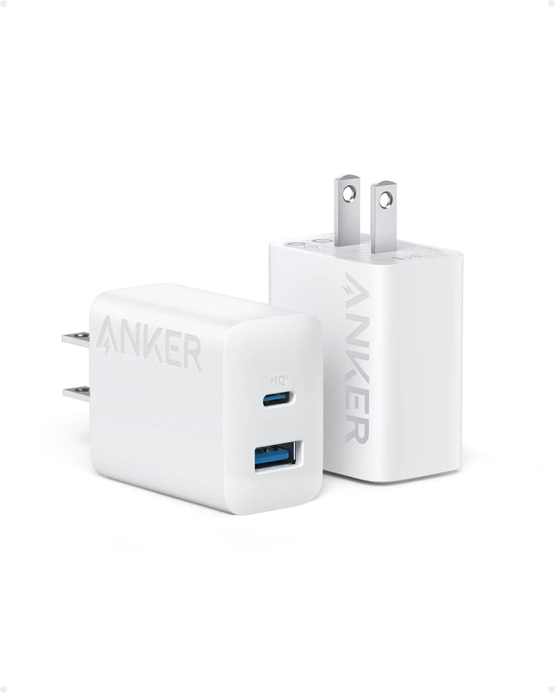 Anker iPhone 16 Charger, USB C Charger, 2-Pack 20W Dual Port USB Fast Wall Charger, USB C Charger Block for iPhone 16/16 Pro/16 Pro Max/15/14/13, Pad Pro/AirPods and More(Cable Not Included) - Puck's