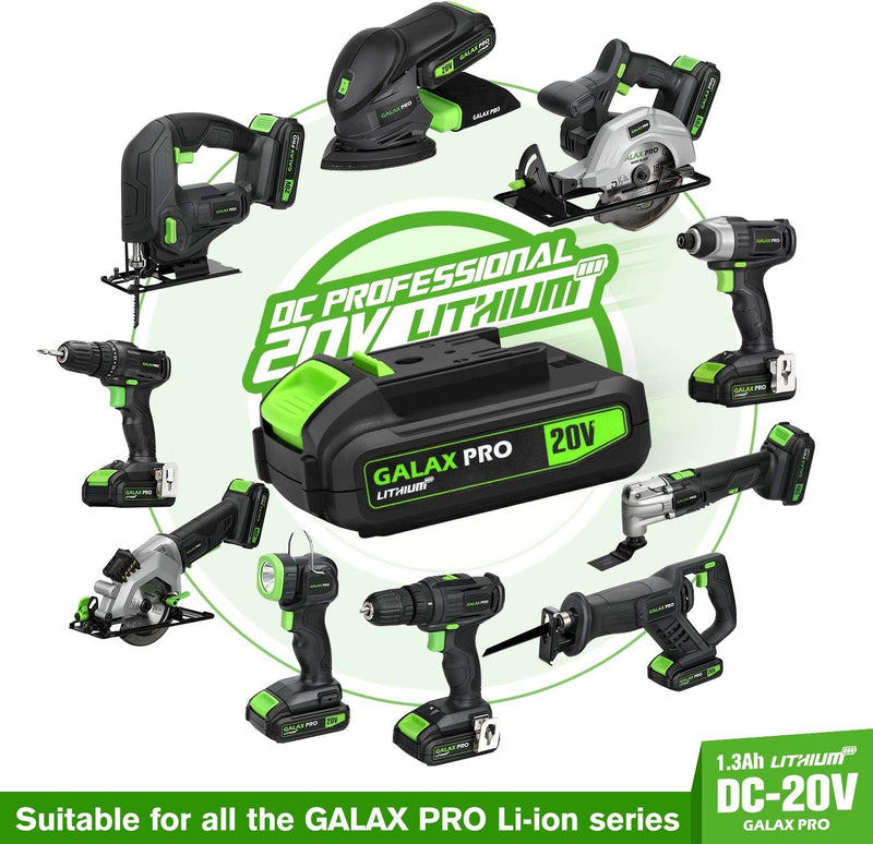 2-Speed Drill 20V MAX Lithium-Ion Drill/Driver, 3/8'' Electric Drill with 19+1 Torque Setting, 68 Pieces Accessories Ideal for Home Improvement and DIY Project - Puck's