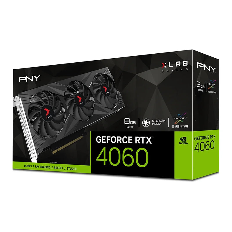 Geforce RTX™ 4060 8GB XLR8 Gaming VERTO RGB Triple Fan Graphics Card DLSS 3 - Puck's