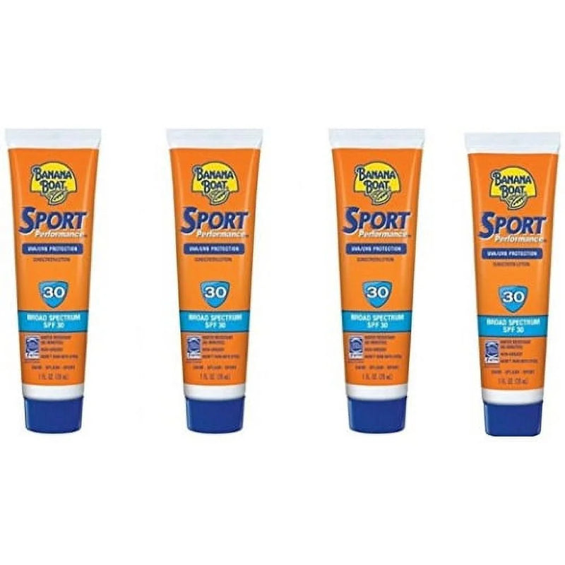 Sport Performance Sunscreen, SPF 30, Travel Size, 1 Oz, 4 Pack