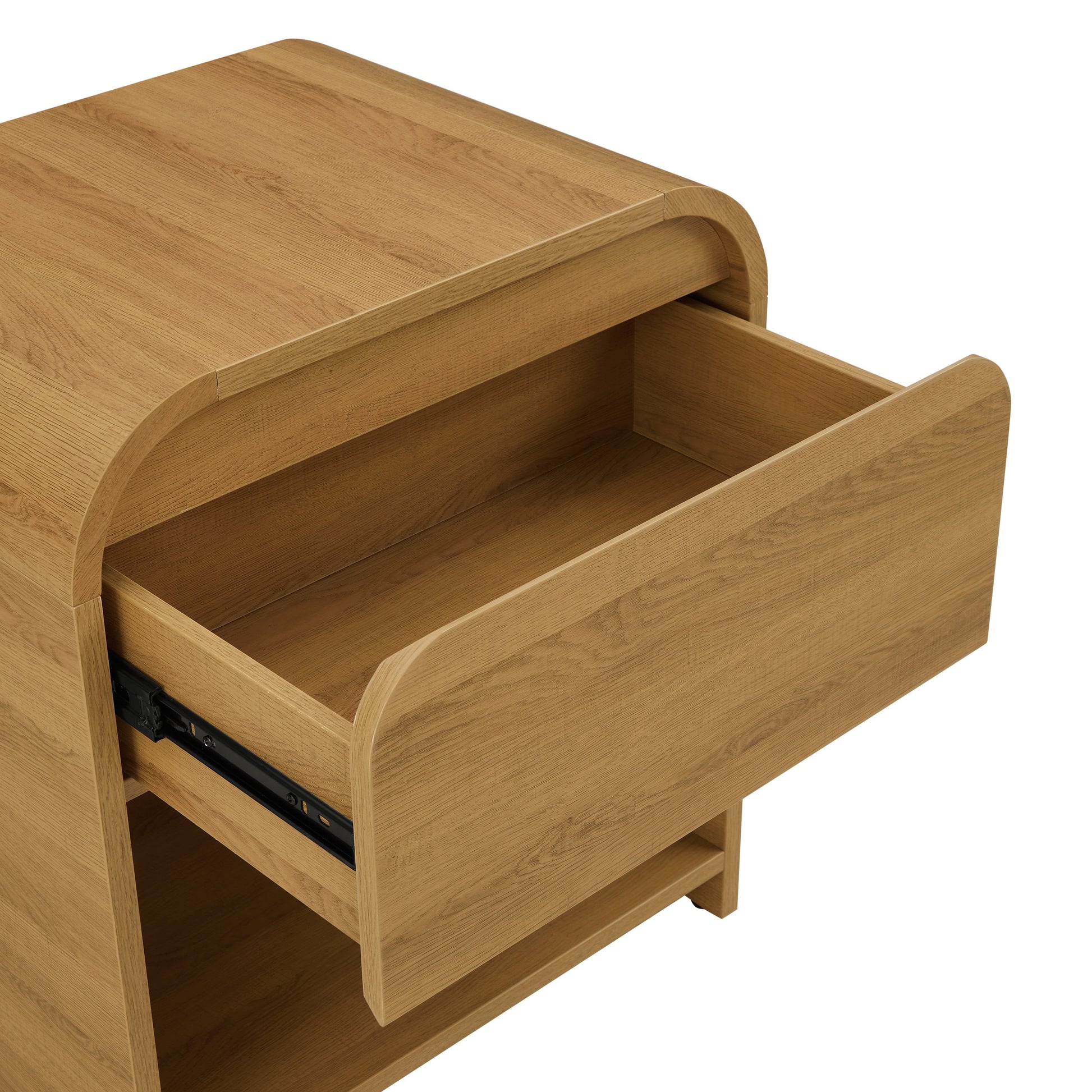 Juliet Nightstand with USB, Light Honey Finish - Puck's