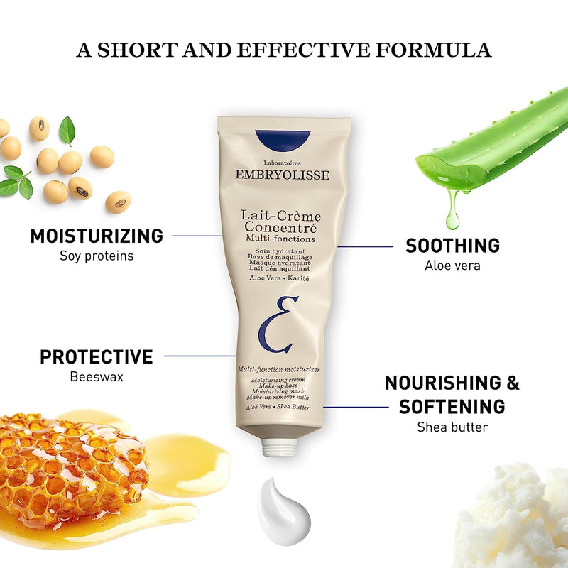 Lait-Crème Concentré, Multifunction Daily Moisturizer, Primer, and Makeup Remover, Suitable for All Skin Types. French Face Cream with Shea Butter & Aloe Vera - Puck's