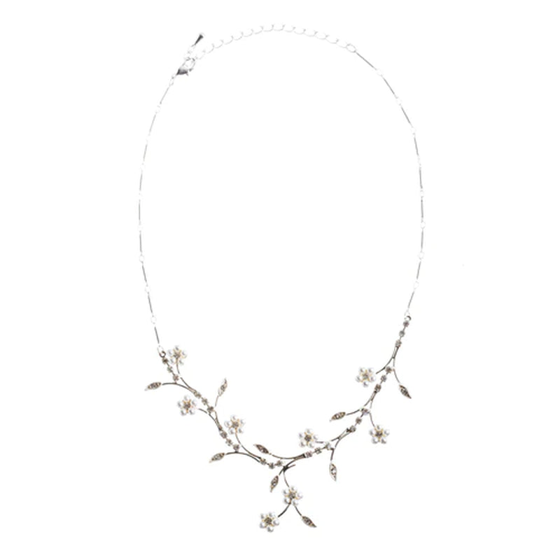 Bridal Wedding Jewelry Set Floral Vine Pearl Rhinestone - Puck's