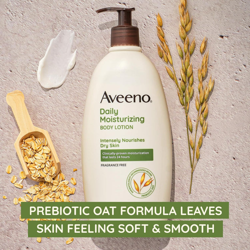 Sheer Hydration Daily Moisturizing Fragrance-Free Lotion with Nourishing Prebiotic Oat, Fast-Absorbing Body Moisturizer for Dry Skin with Lightweight, Breathable Feel, 18 Fl. Oz - Puck's