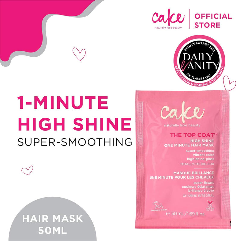 the Top Coat One Minute High Shine Hair Mask, 1.69 Ounce - Puck's