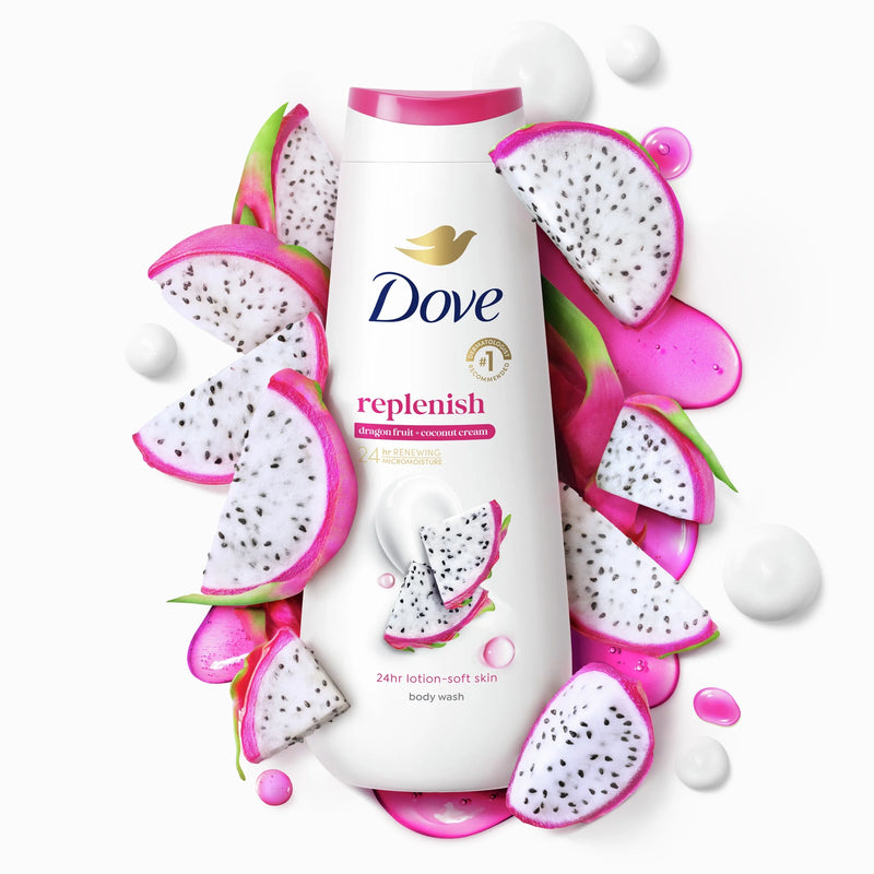 Replenishing Body Wash for Women Dragon Fruit and Coconut Cream, 20 Oz