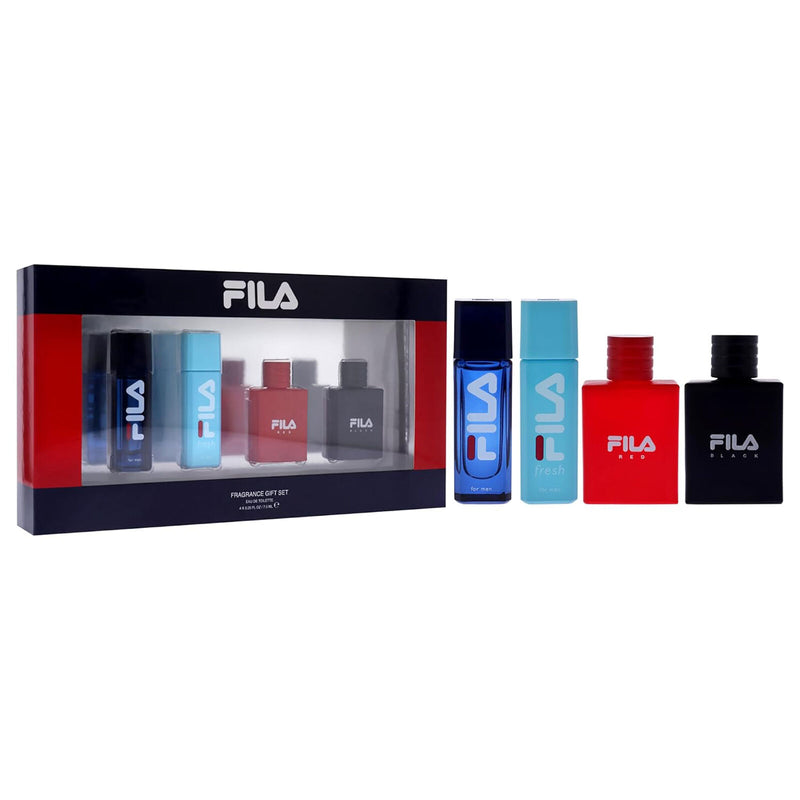 Fila Mens Cologne Gift Set - Fila Fresh, Fila Black, Fila Red - 3 Pc EDT - Puck's