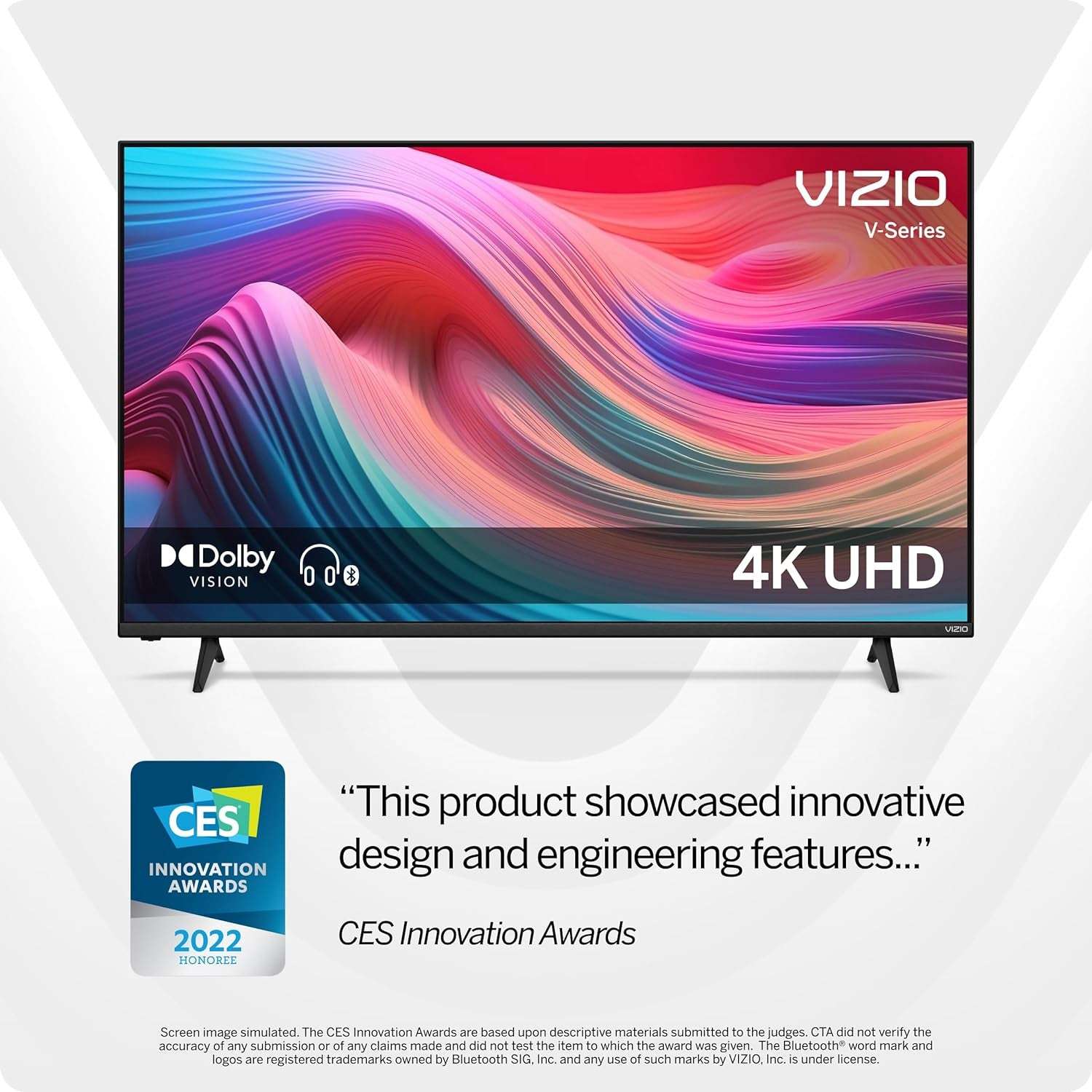50-Inch V-Series 4K UHD LED Smart TV with Voice Remote, Dolby Vision, HDR10+, Alexa Compatibility, 2022 Model - Puck's