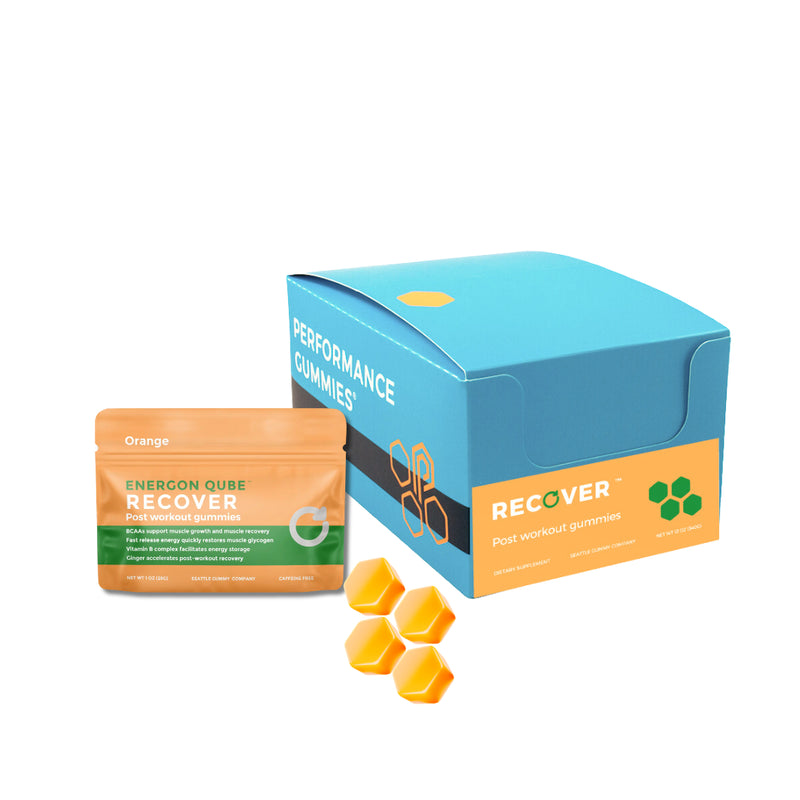 Recover Post-Workout Supplement Gummies Orange Ginger 12-Pack - Puck's