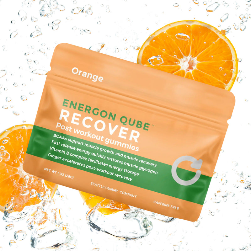 Recover Post-Workout Supplement Gummies Orange Ginger 12-Pack - Puck's