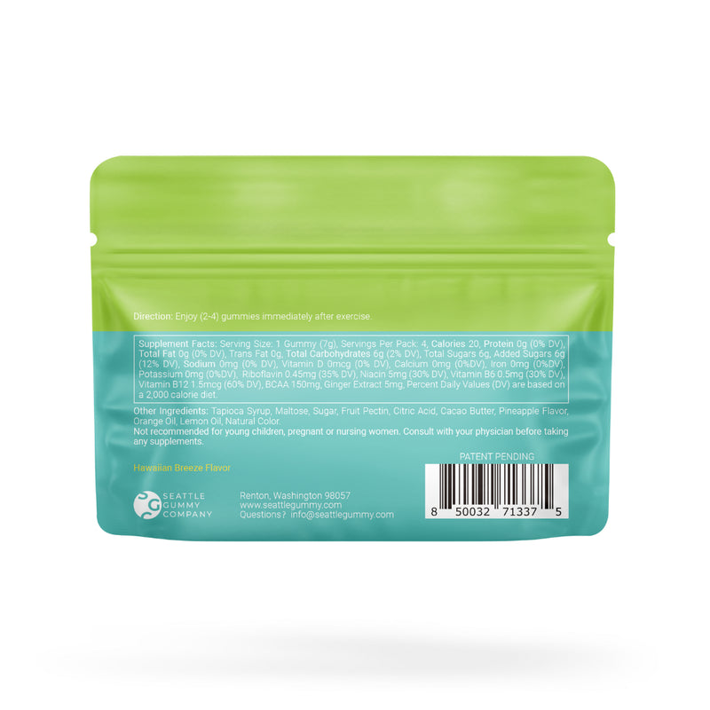 Recover Post-Workout Supplement Gummies Hawaiian Breeze 12-Pack - Puck's