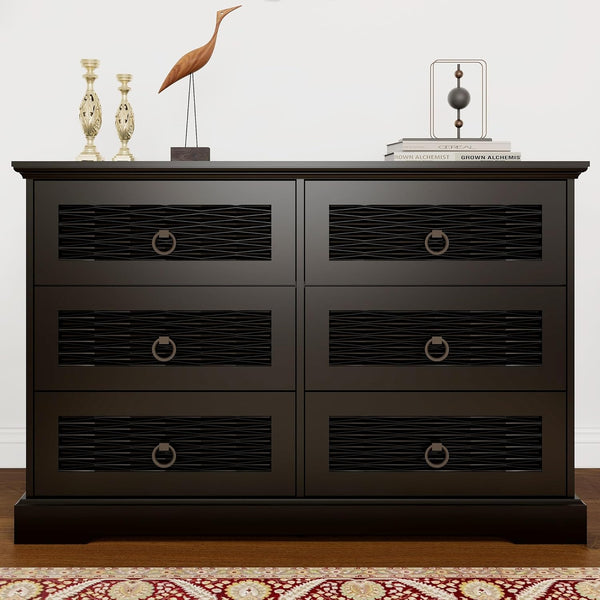 DG-3 Wood Drawer Dresser with 6 Drawers Modern Drawers Organizer - Puck's