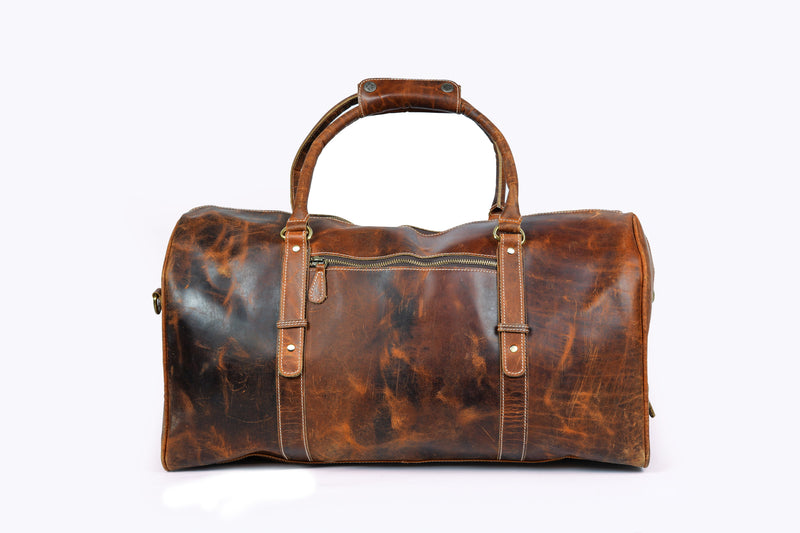 Buffalo Leather Duffle Bag Travel Carry-on Luggage bag. - Puck's