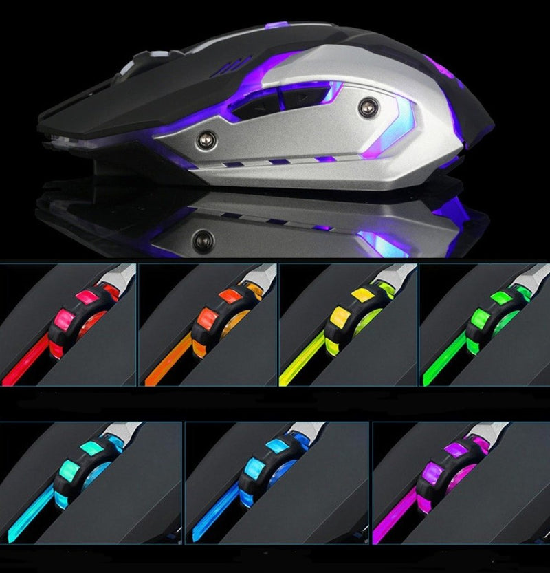 Ninja Dragon Stealth 7 Wireless Silent LED Gaming Mouse - Puck's