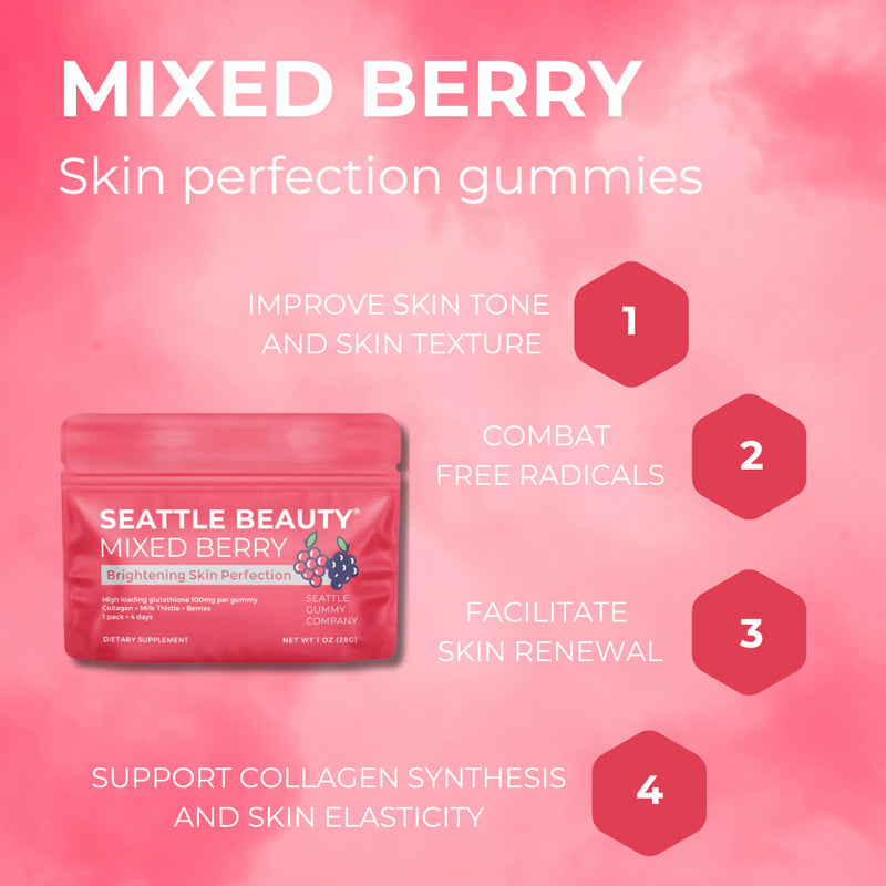 Mixed Berry Skin Perfection Gummies 12-Pack - Puck's