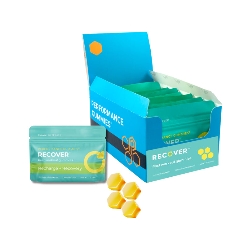 Recover Post-Workout Supplement Gummies Hawaiian Breeze 12-Pack - Puck's