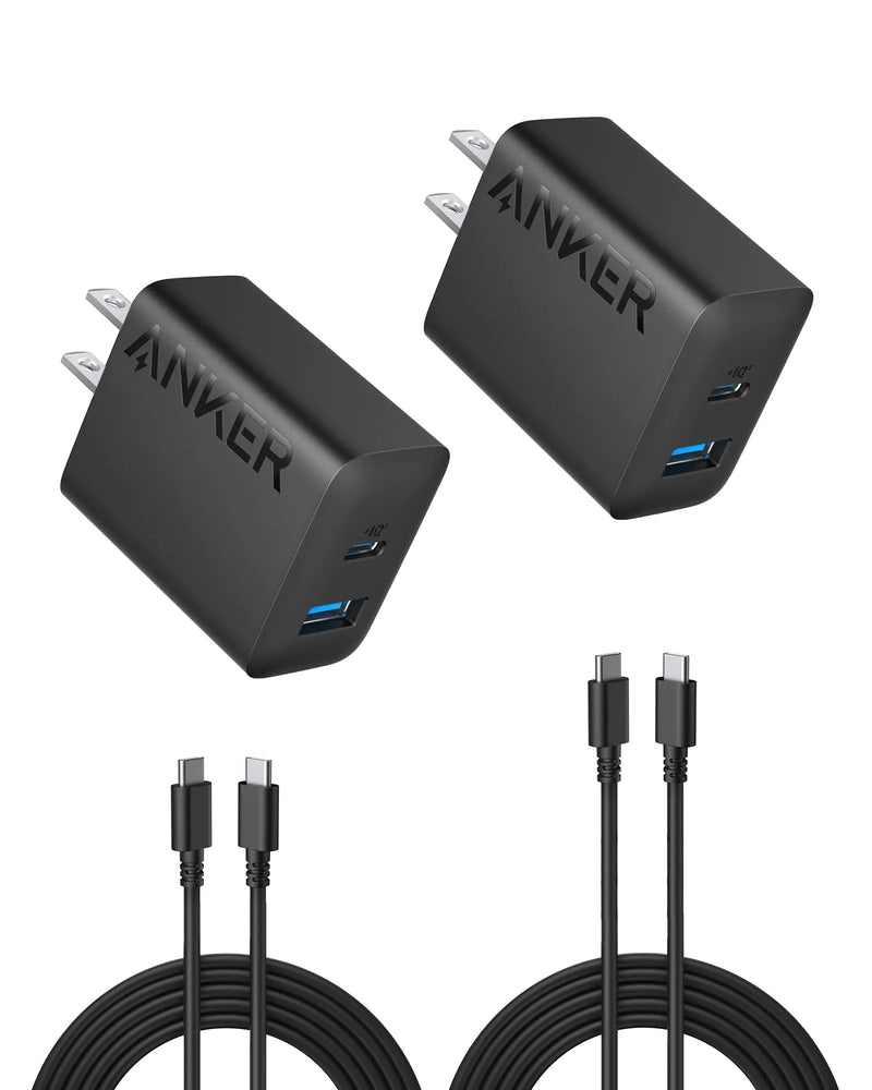 Anker iPhone 16 Charger, USB C Charger, 2-Pack 20W Dual Port USB Fast Wall Charger, USB C Charger Block for iPhone 16/16 Pro/16 Pro Max/15/14/13, Pad Pro/AirPods and More(Cable Not Included) - Puck's