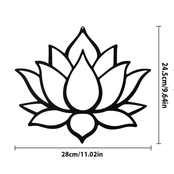 1Pc, Lotus Metal Wall Art, Room Decor, Christmas Gifts, Home Decor, Scene Decor Wall Decor Metal Wall Hanging - Puck's