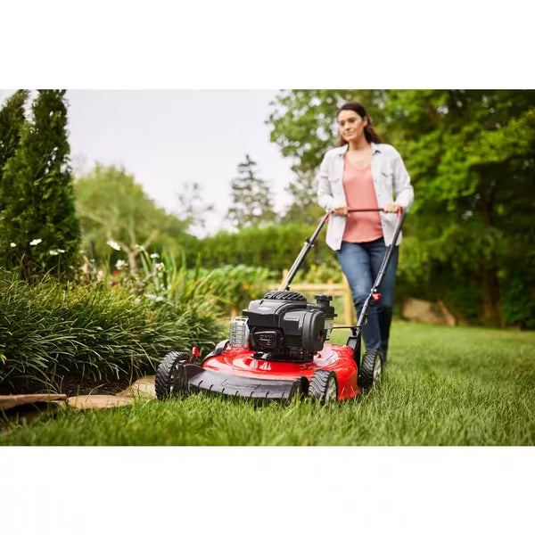 21 In. 140 Cc Briggs and Stratton Gas Walk behind Push Lawn Mower with Mulching Kit Included - Puck's