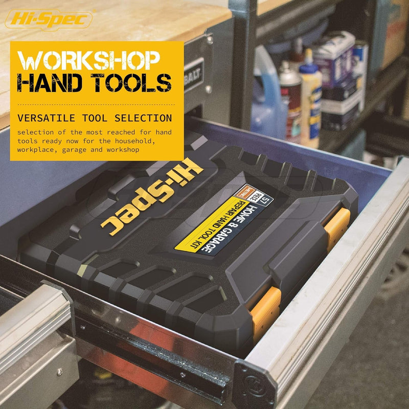 57Pc Household Tool Kit - Home & Garage Mechanics Tool Set - the Complete Tool Box Set for Home Repair - Puck's