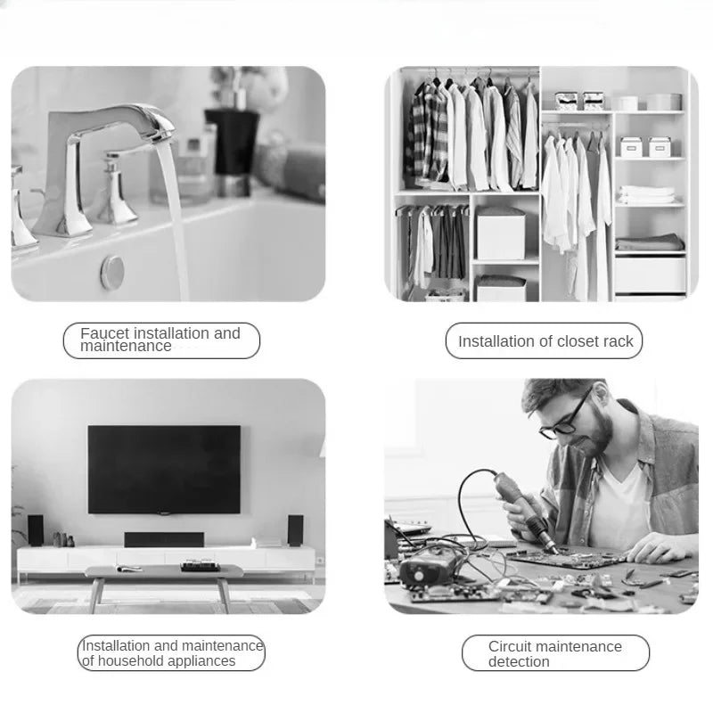 Household Hardware Tool Box Set Home Manual Combination Repair Tools Multifunctional Repair Tool Box - Puck's