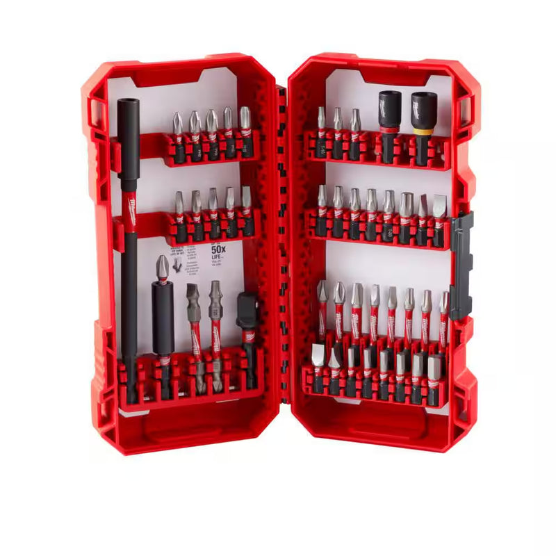 SHOCKWAVE Impact Duty Alloy Steel Screw Driver Bit Set (45-Piece) - Puck's