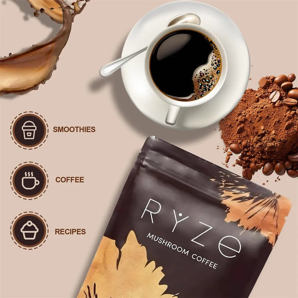 Mushroom Ground Coffee Sucrose-free Low Fat Coffee - Puck's