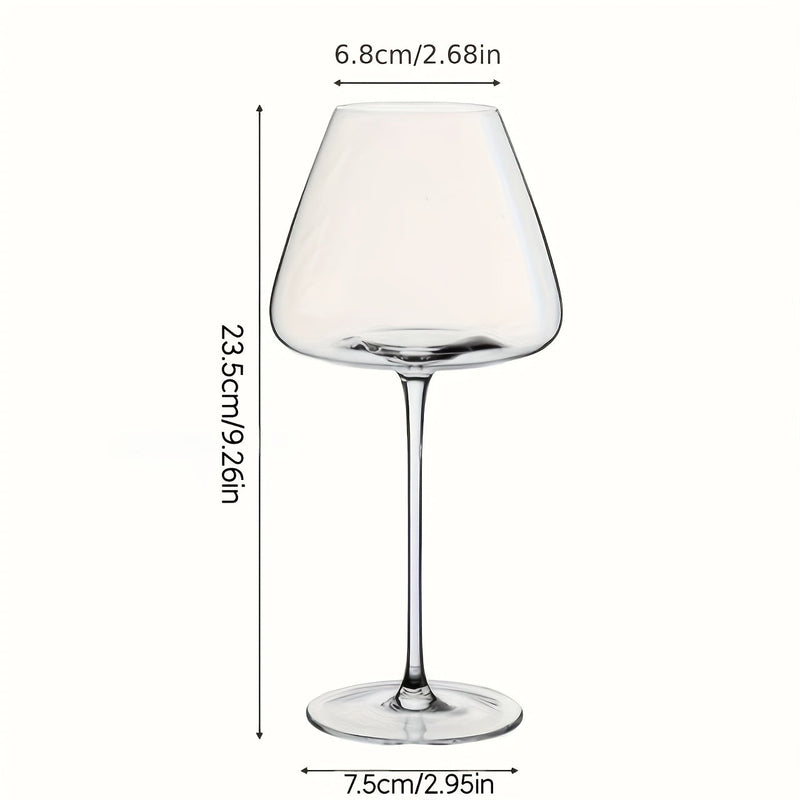 1pc Elegant Hand-Blown Lead-Free Glasses, Reusable Stemmed Anti-Slip - Puck's