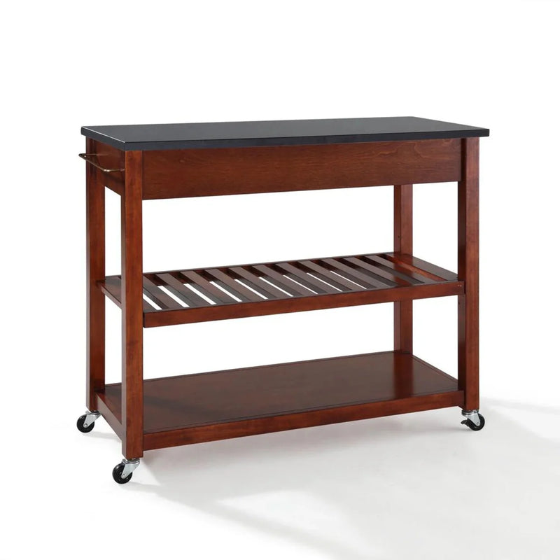Granite Top Kitchen Prep Rolling Cart
