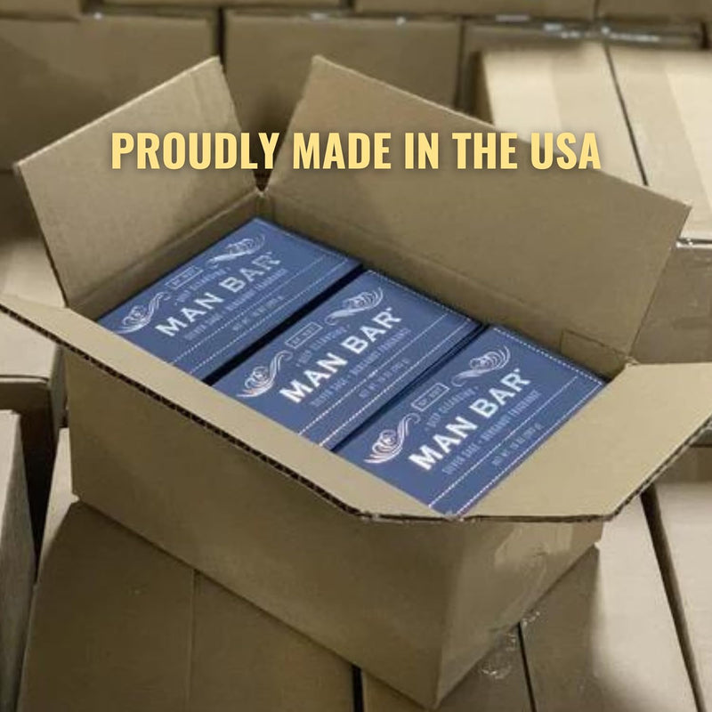 San Francisco Soap Co Man Bar 3-Piece Gift Set - No Harmful Chemicals - Good for All Skin Types - Made in the USA - Puck's