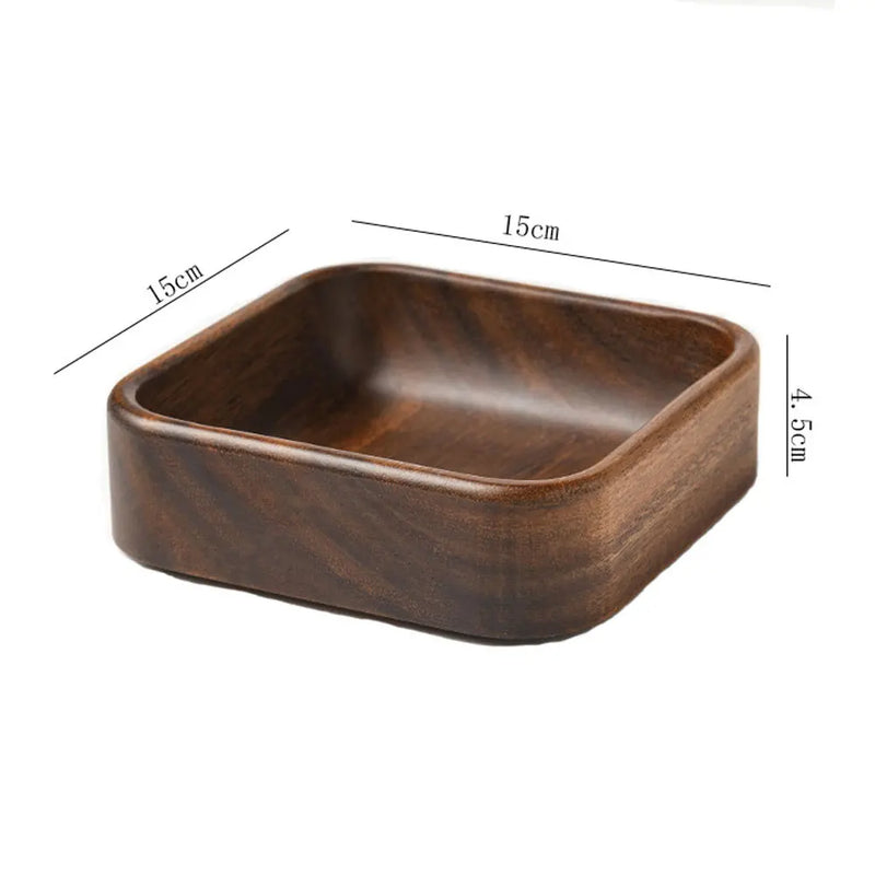Wooden Plate Square Tray Dessert Salad Plate Halloween Party Fruit Plate Home Kitchen Utensils Japanese Tableware - Puck's