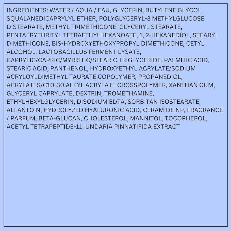 Water Bank Blue Hyaluronic Intensive Moisturizer with Peptides + Squalane: Eczema-Prone Skin, Barrier-Boosting, Nourish, Dryness - Puck's