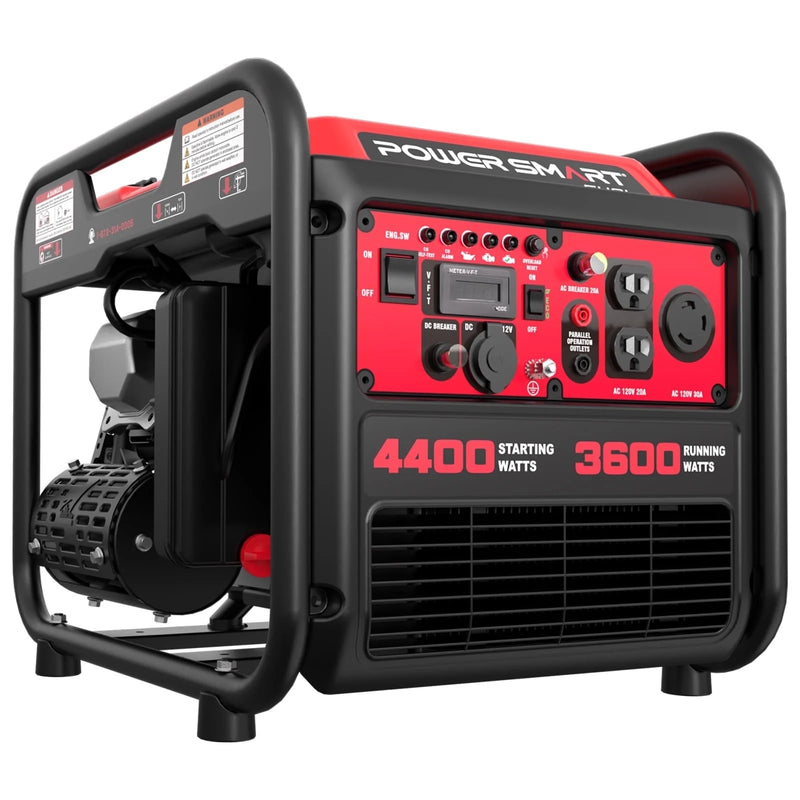 4400W Inverter Generator Gas Fuel Powered , CO Detect, Home Backup/Outdoor Use 62Lbs EPA - Puck's